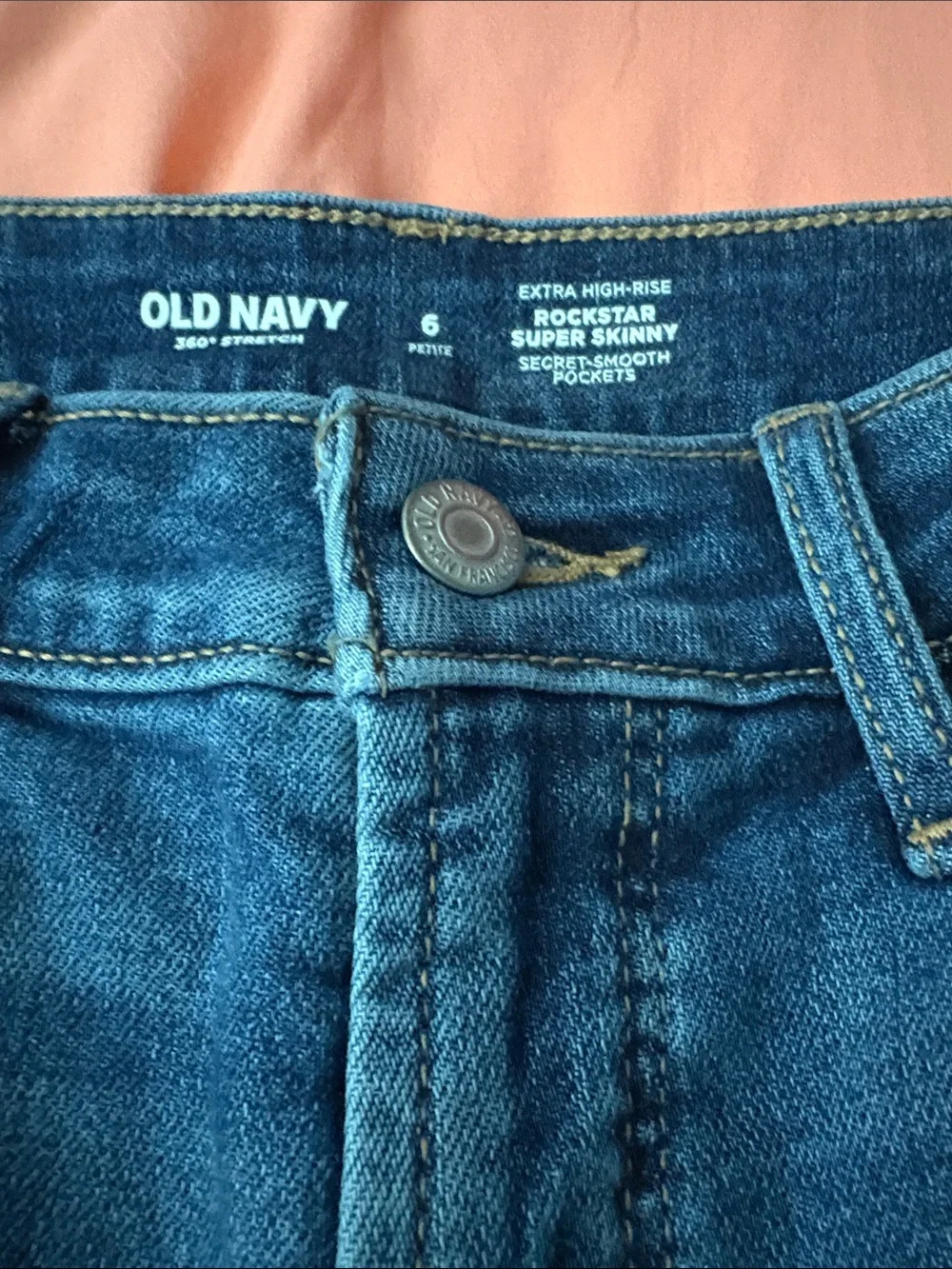 Old Navy Navy Blue Ripped Skinny Jeans